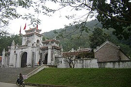 View from outside of the gate of Bà Triệu Temple in Hậu Lộc District, Thanh Hóa Province