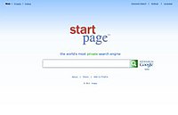 Startpage website in 2011