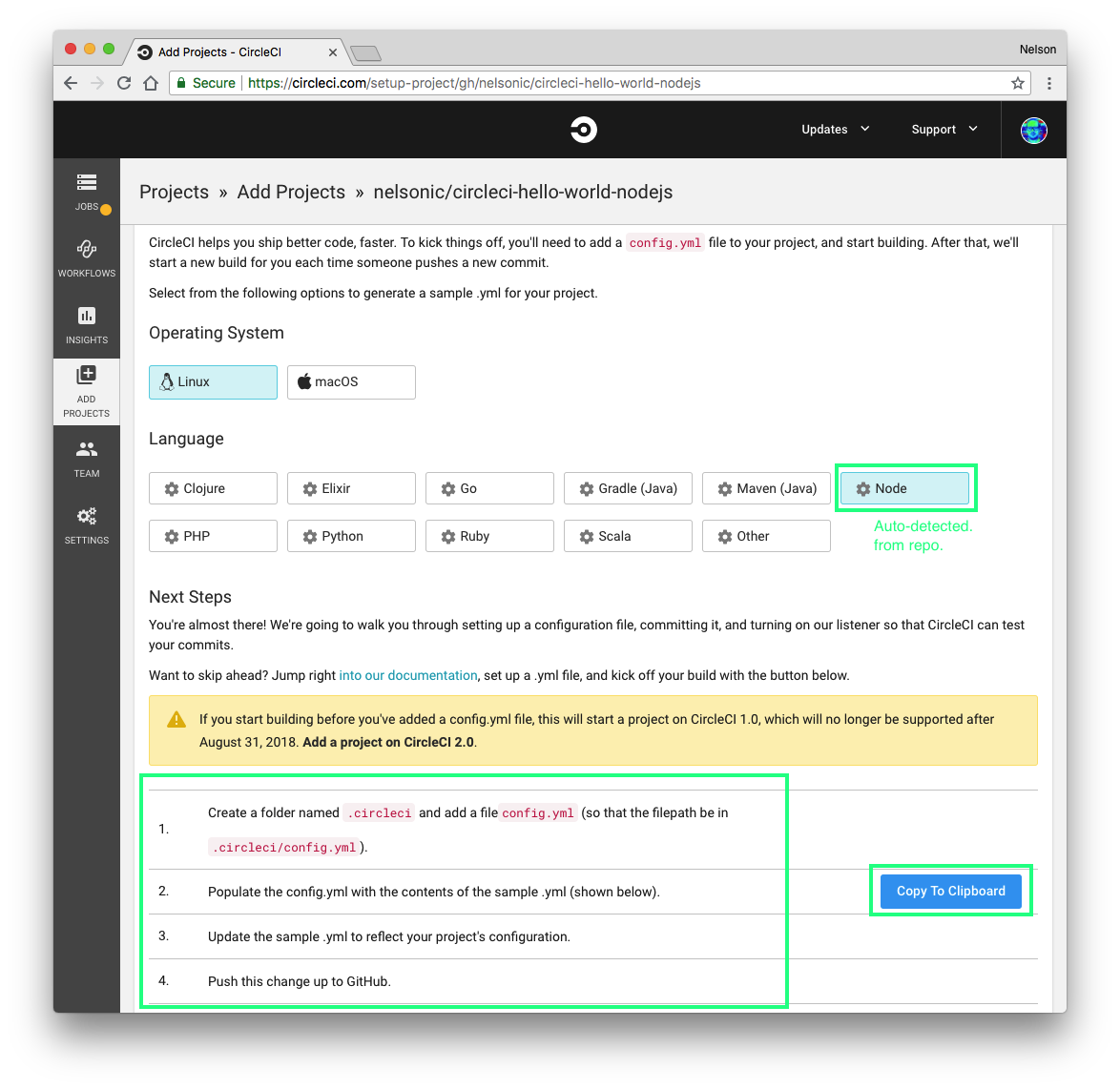 circle-ci-setup-project