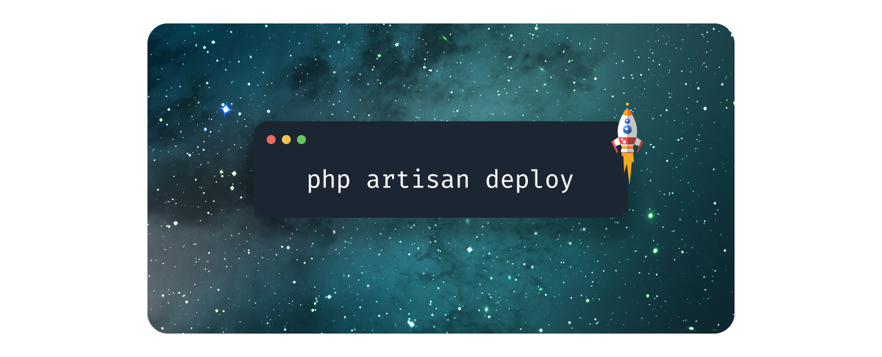 Console showing php artisan deploy