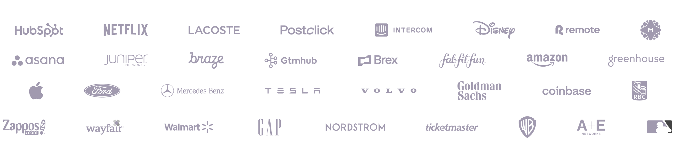 Logos of Loom customers