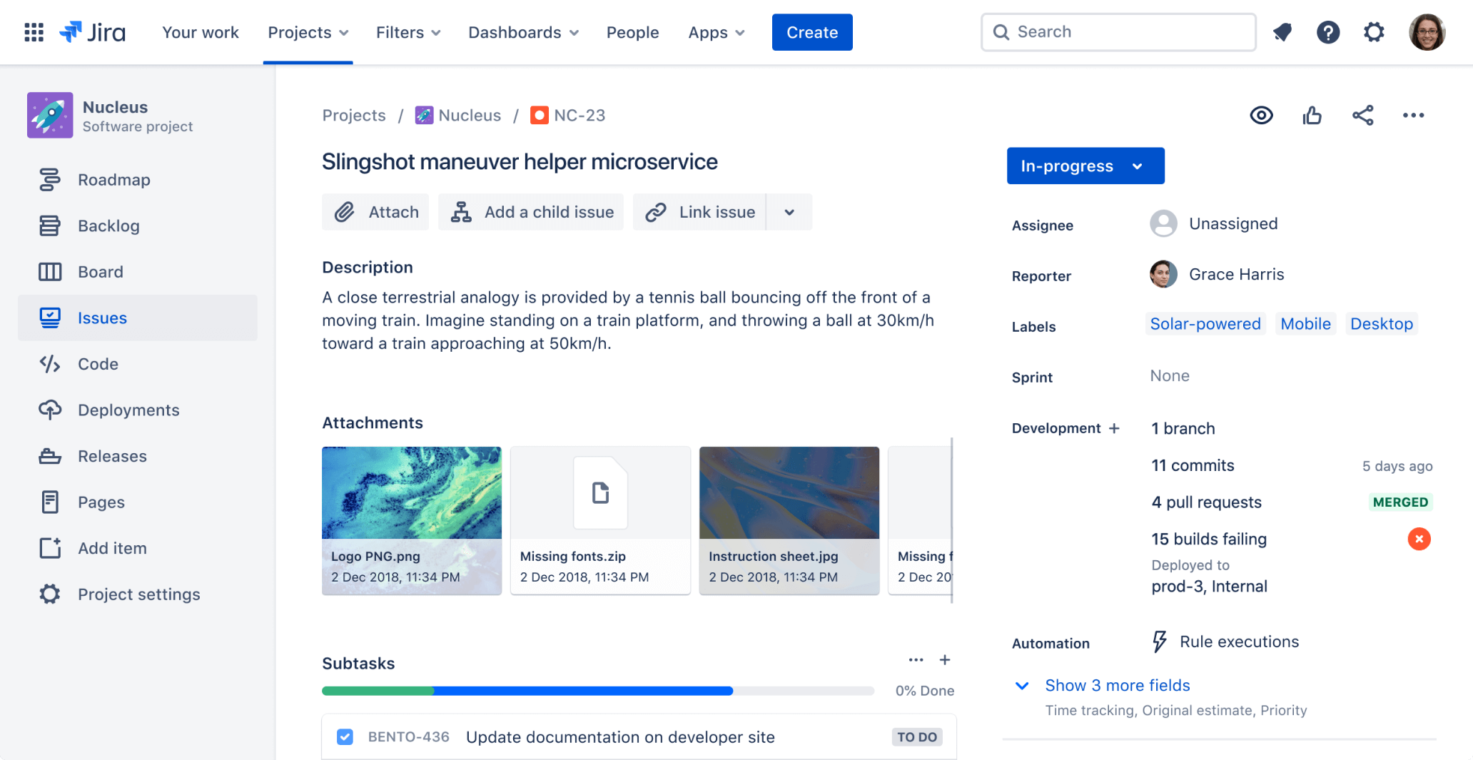 Status w czasie rzeczywistym w systemie Jira