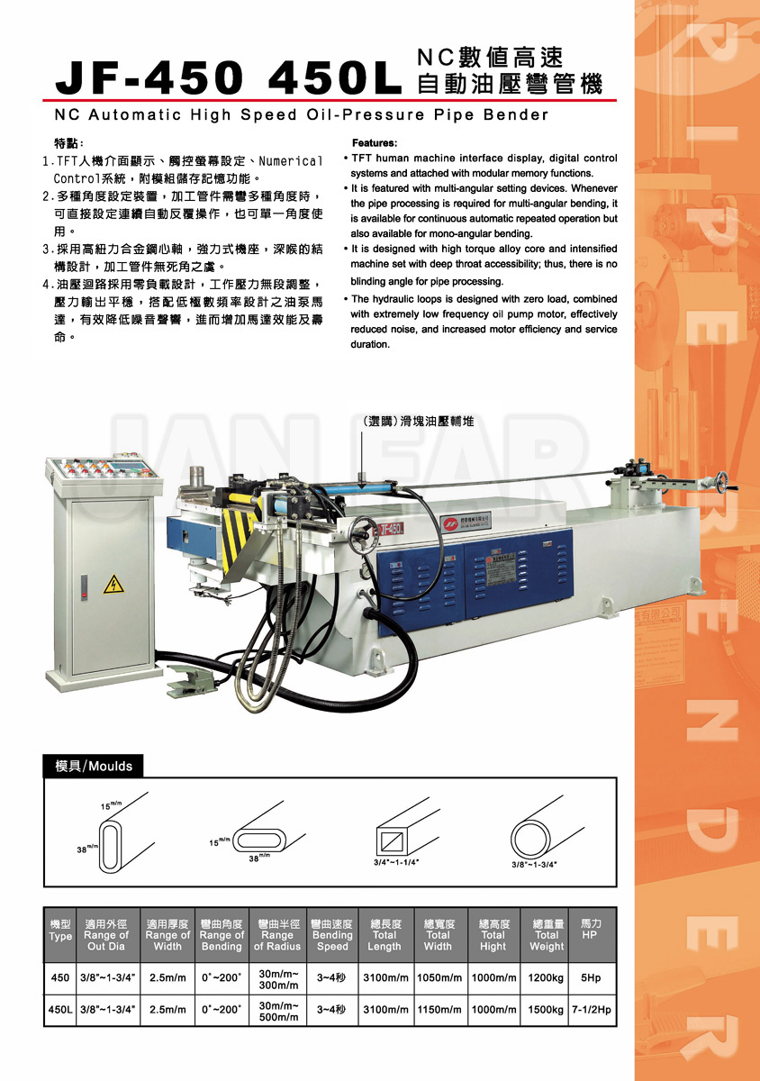 NC數值高速自動油壓彎管機