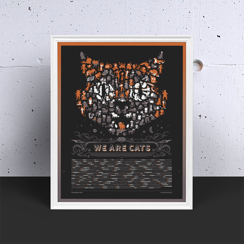 We Are Cats (118 Famous Felines) Archival Print