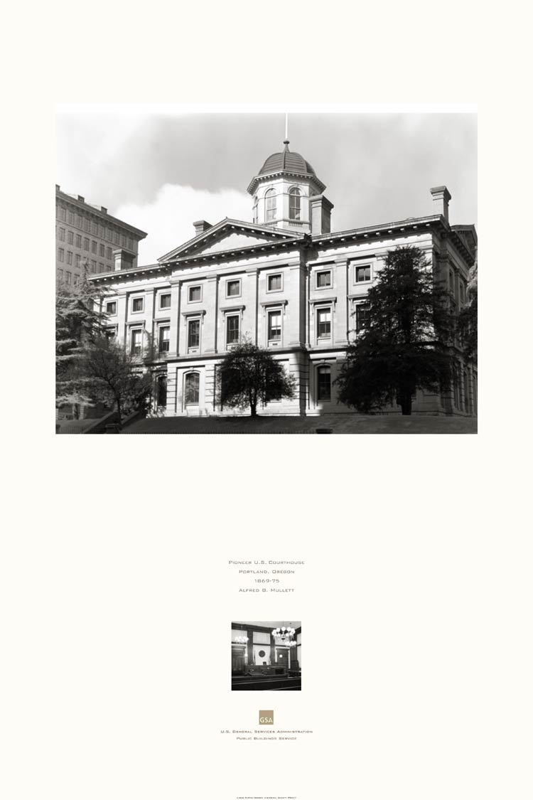 poster of the Pioneer U.S. Courthouse, Portland, OR