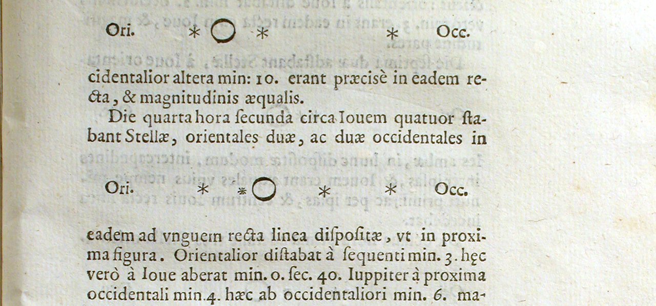 Sample of Sidereus Nuncius drawings of Jupiter and the Medicean Stars