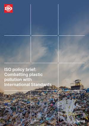 Cover page: ISO policy brief: Combatting plastic pollution with International Standards