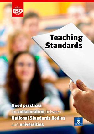 Титульный лист: Teaching Standards. Good practices for collaboration between National Standards Bodies and universities