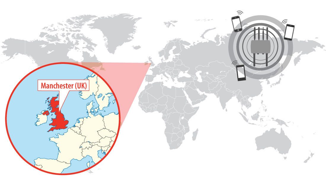 Location of Manchester, United Kingdom Location of Manchester, United Kingdom