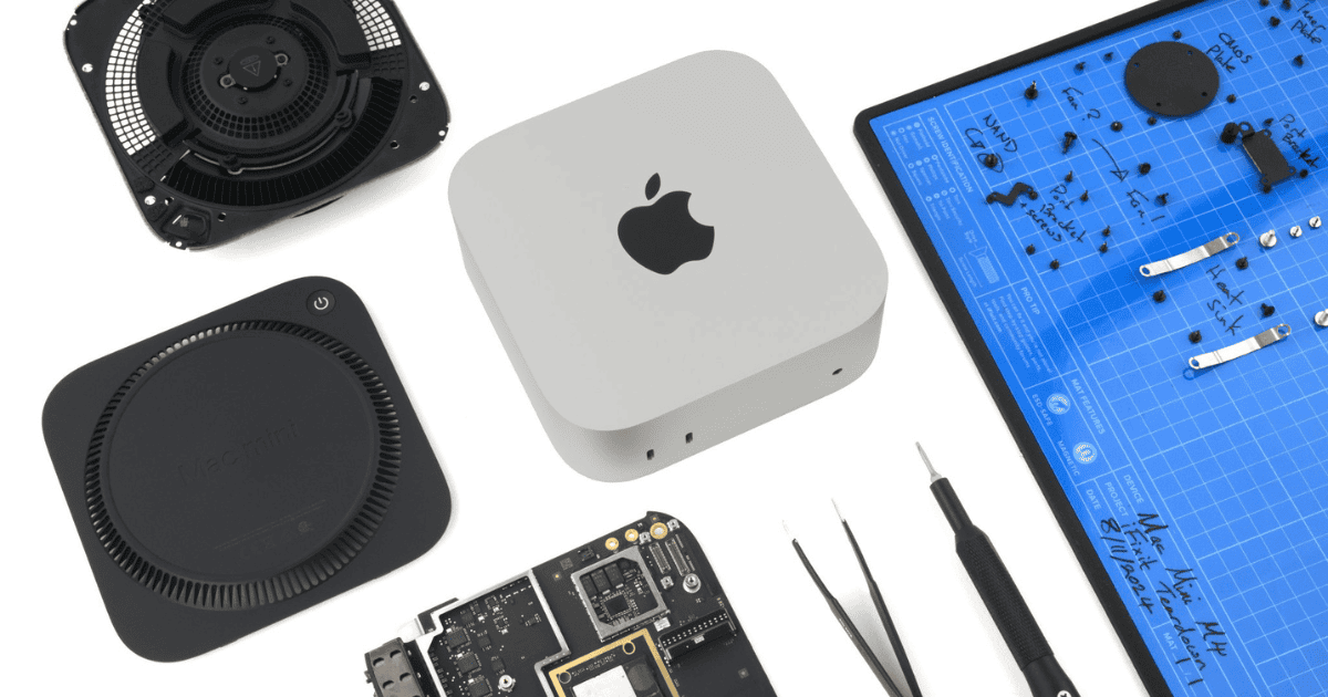 Apple’s New Mac Mini M4 Scores 7/10 in iFixit’s Repairability Score