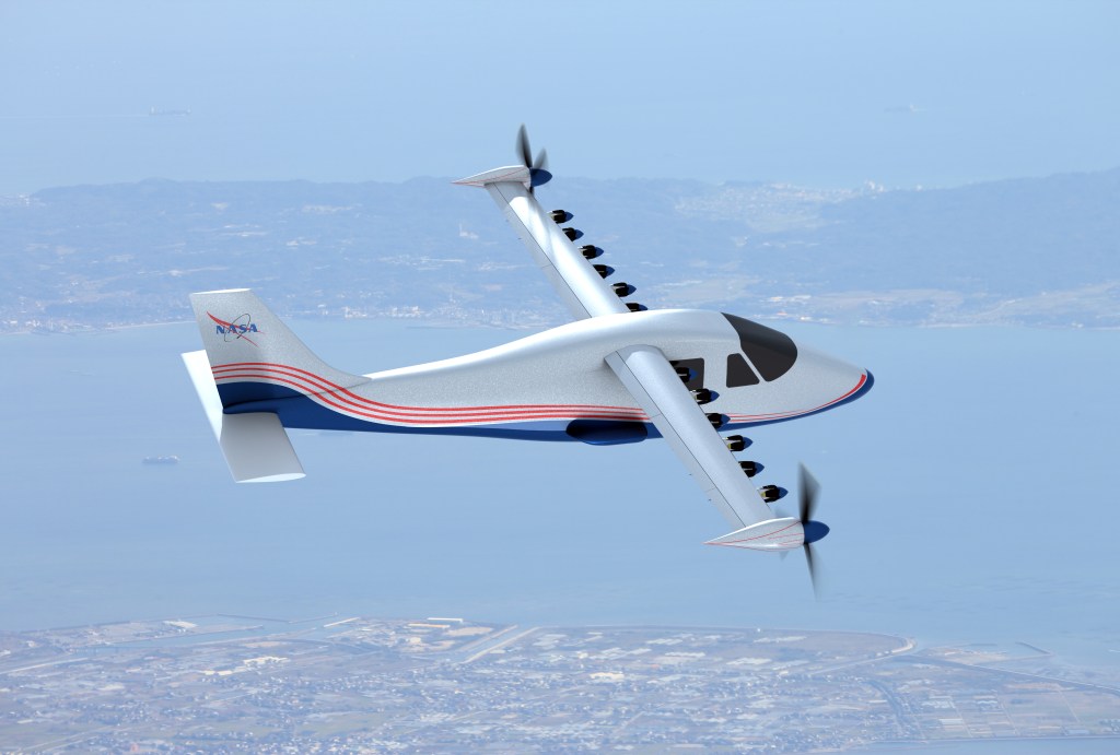 Artist's rendering of X-57 Maxwell all-electric airplane.