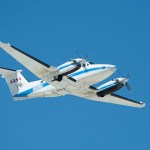 NASA?s B200 taking off for an eight-hour science flight on March 12.