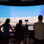 NASA's 2017 astronaut candidates practice flying the X-57 simulator at AFRC.