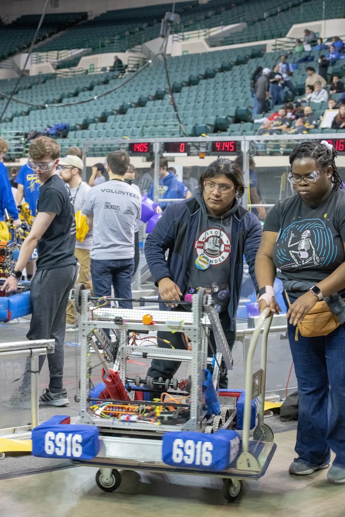 FIRST Robotics Buckeye Regional participants with their robot