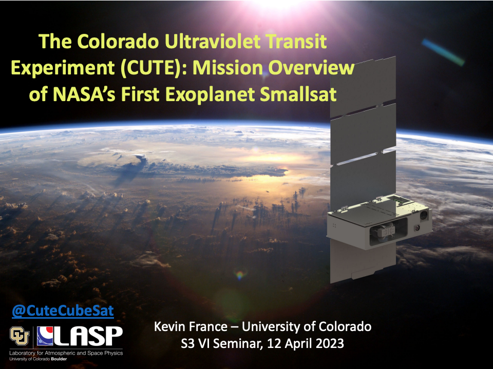 The Colorado Ultraviolet Transit Experiment presentation cover slide