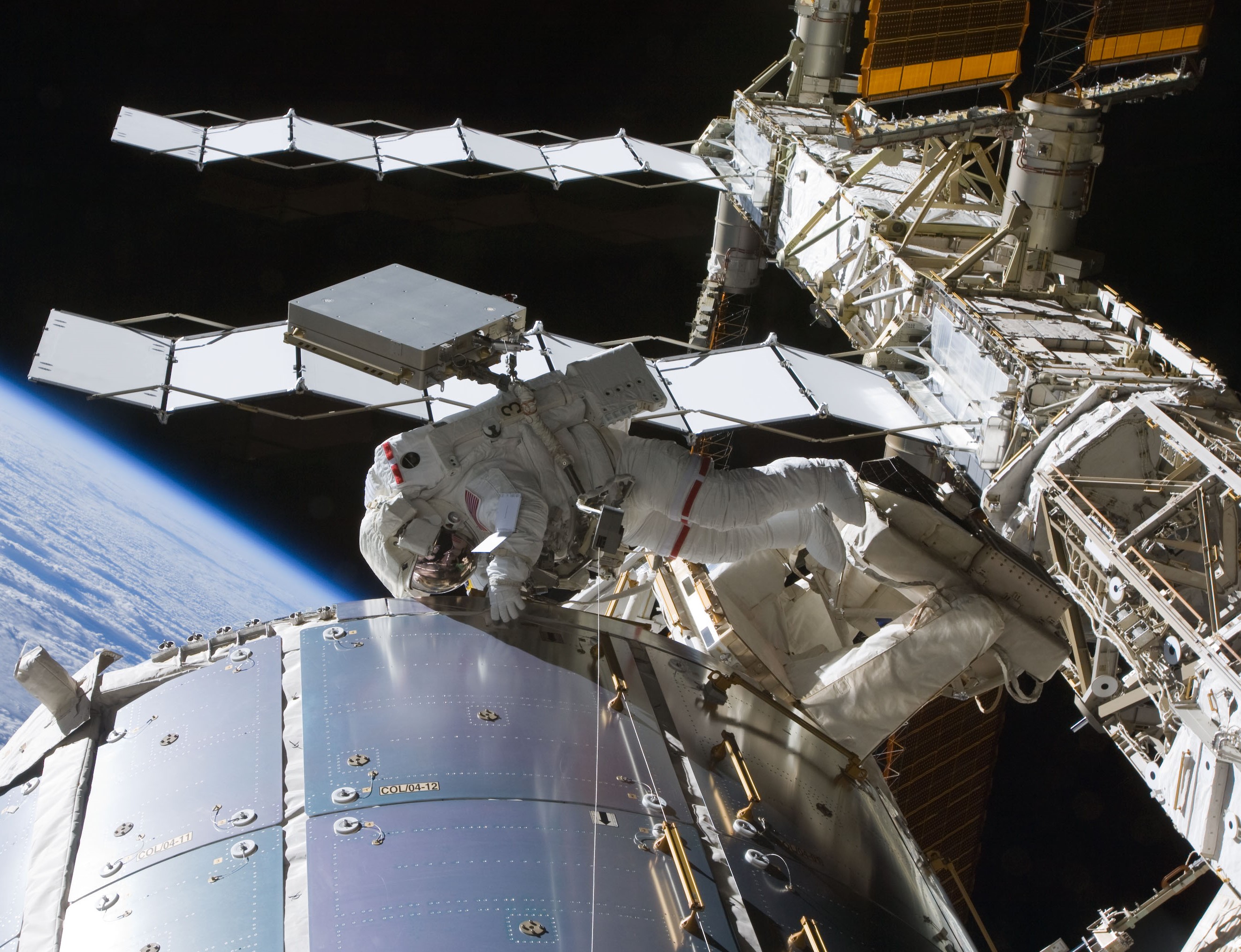 Expedition 20 NASA astronaut Nicole P. Stott during her STS-128 spacewalk