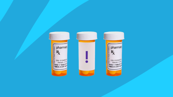 Rx pill bottles representing hydroxyzine and melatonin